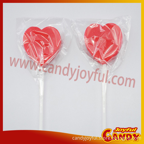 Strawberry Flavored Lollipop Heart Candies
